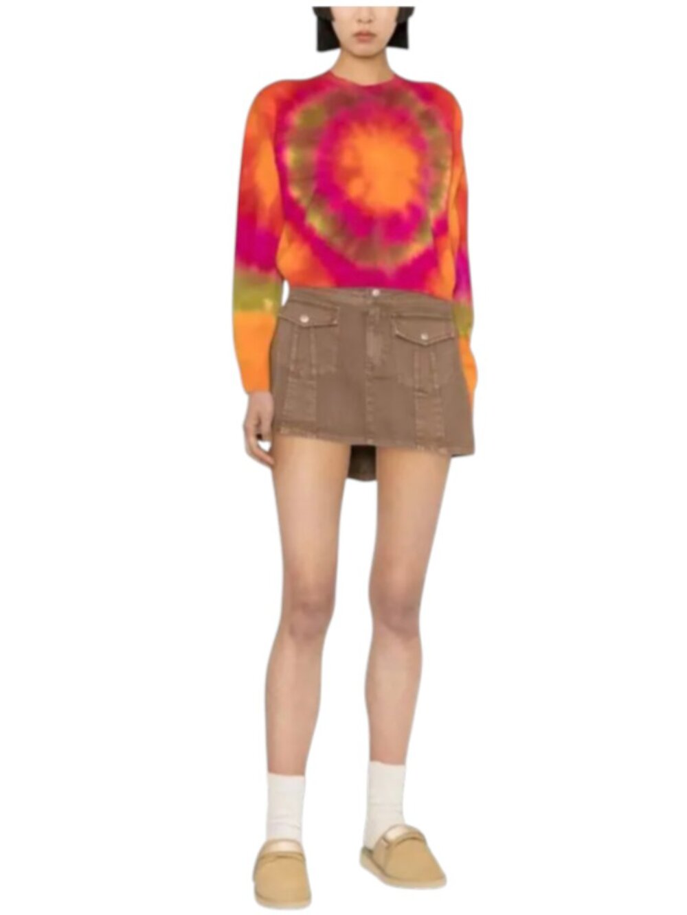 The Elder Statesman Tunnel Tie Dye Sweater Womens Medium Pink Crew Neck Jumper - Picture 12 of 12